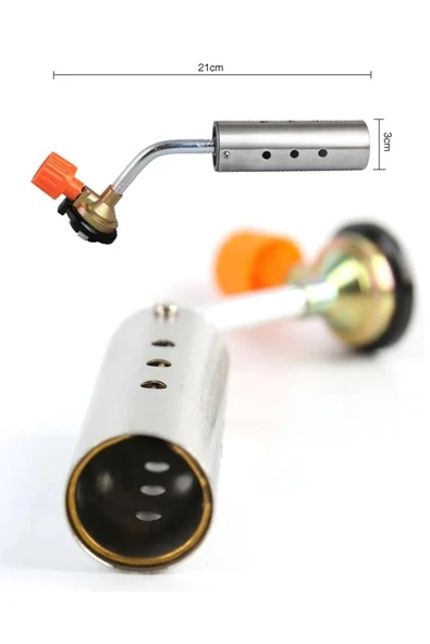 Depolife Şaloma Gaz Pürmüz Başlığı Tamirci Kaynakcı Pürmüz Kafası torch başlık yüksek alev çakmak Şalama - 5