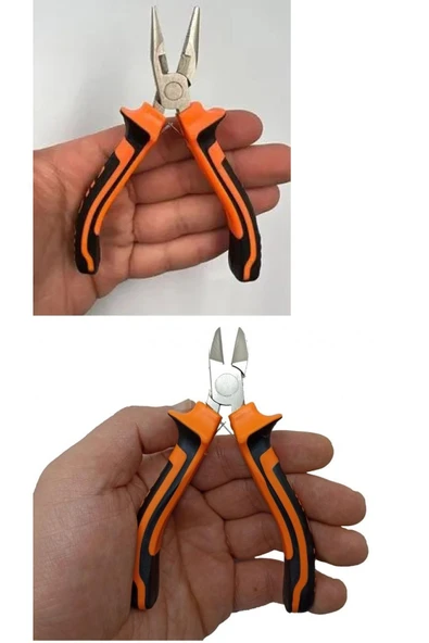 Depolife Mini garga burun Mini Yan Keski Pense 6 li Saatci Tornavida seti Kargaburun düz yıldız tornavida - 5