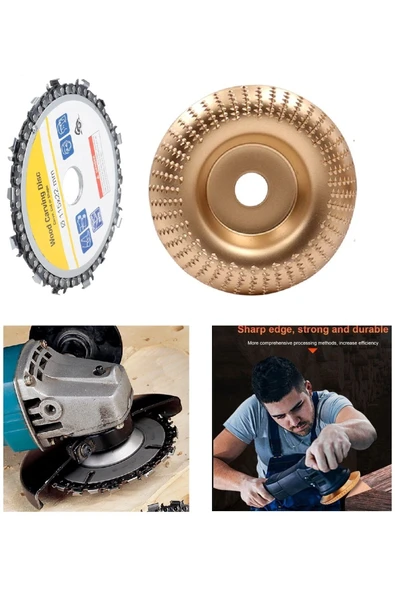 Depolife Ahşap Törpü Eğe Disk Ve Zincirli Testere Oval Oyma Açılı Taşlama Aşındırma Oyma Şekillendirme Set ürün görseli