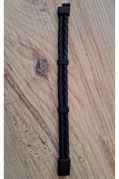 Depolife Naturel Deri Bileklik Kol için Hakiki Deri Bileklik boncuklu Metal Kilipsli ipli - 3