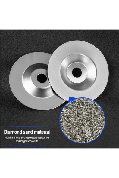 Depolife Bıçak Satır Makas Bileme Diski Elmas Zımparalama Silindiri 100mm Avuç Taşlama Uyumlu Islak Kuru - 6