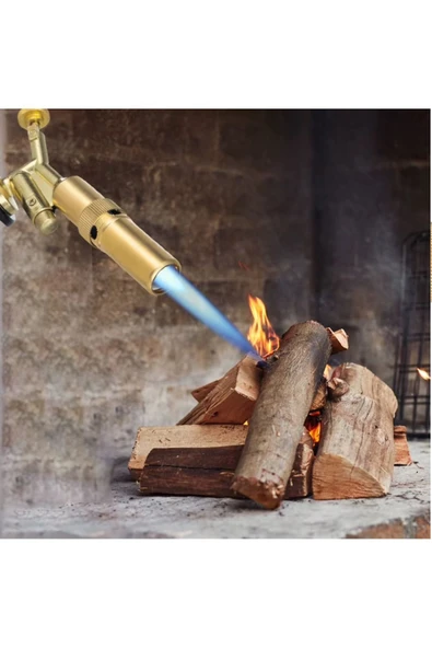 Depolife Çakmaklı Metal Pürmüz Kafası Kamp Gazı Seti Piknik Kamp Mangal Mutfak için 400ml Gaz ve Başlık - 4