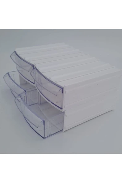 Depolife Şeffaf Çekmeceli Organizer Kutu 4 Kutu Dremel Gravür Boncuk Mücevher Saklama Kutusu düzenleyici - 3