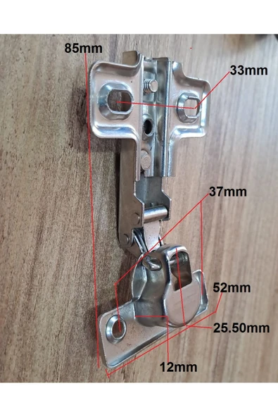 Depolife Küçük Tas Menteşe Mini Tas Menteşe Sürerek Düz 38/7,5 - Resim 4