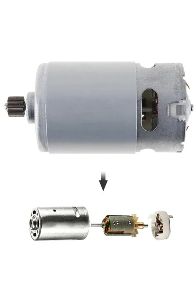 Depolife şarjlı Matkap motoru RS550 DC Motor 12V mikro Motor Akülü Matkap motoru 12 diş çarklı - 6