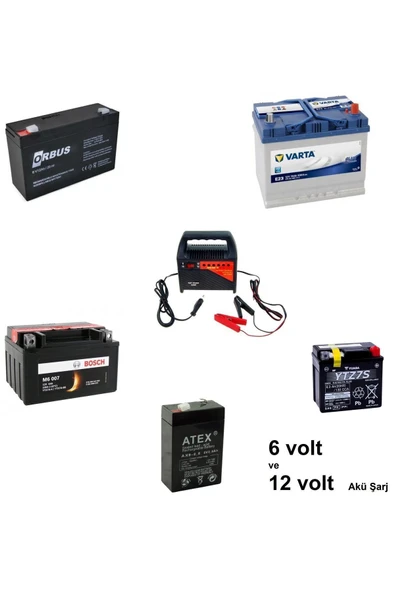 Depolife Araç aküsü ups aküsü güç Kaynağı Aküsü Tekne Akülü araba Şarj Cihazı 6volt 12 volt 6 amper - 1