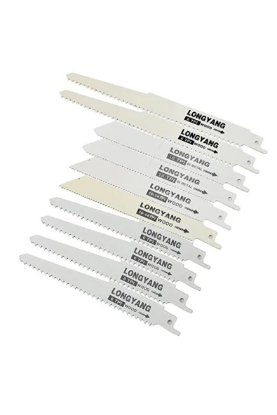 emalzeme Tilki Kuyruğu Testere Bıçakları 10 Parça Ağaç Metal Testere Bıçak - Resim 2