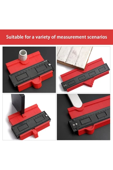 Depolife Şablon Tarağı Şekil Gönye Kontur Çevre Kalıplama Ahşap Fayans Kaportacı Cizim Şekillendirme Tarak - Resim 2