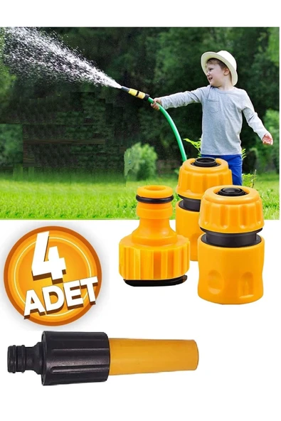 Depolife Bahçe Hortumu ve Asma Aparatı Sulama Bağlantı Fıskıye Tabanca ekleme Aparatları seti 15mt Hortum - 3