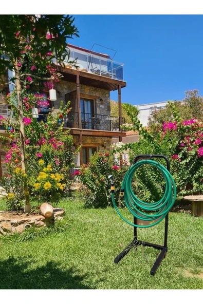 Depolife Hortum Toplama Aparatı Bahçe Su Hortumu Dolama Makarası Standlı Metal Hortum Dolama - 2