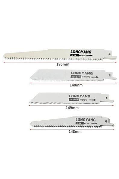 emalzeme Tilki Kuyruğu Testere Bıçakları 10 Parça Ağaç Metal Testere Bıçak - Resim 3
