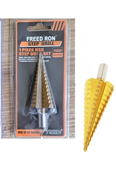 Depolife HSS Matkap Freze Uc Seti Pah Kırma Raybalama Kademeli Adım Delik Açma ucu Kozalak Kesici Titanyum - Resim 6