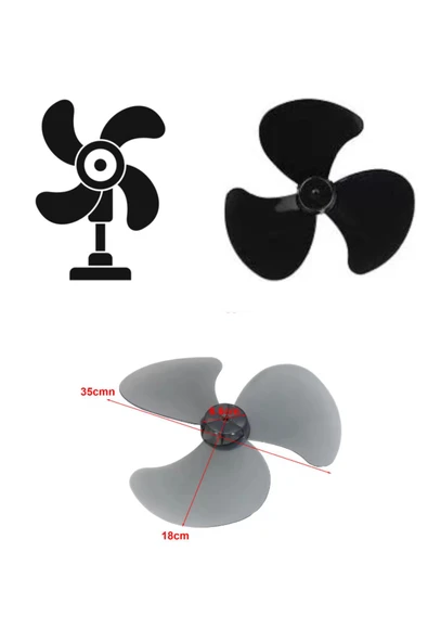 Depolife vantilatör fan pervanesi üniversal tüm markalara uyumlu Hava Pervane Yedek Parça - 4