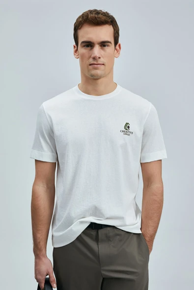 Lufian Minimalist Yuvarlak Yaka Kısa Kol Erkek T-Shirt - Günlük Stil - 9