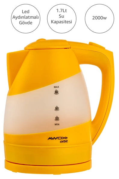 Orbit Gizli Rezistanslı Kettle Sarı - 2