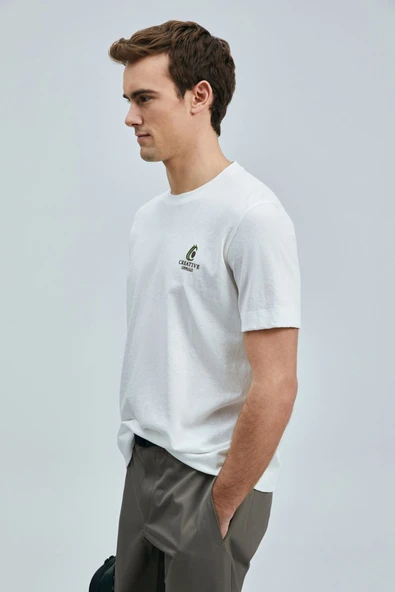 Lufian Minimalist Yuvarlak Yaka Kısa Kol Erkek T-Shirt - Günlük Stil - 11