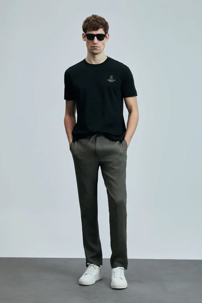 Lufian Minimalist Yuvarlak Yaka Kısa Kol Erkek T-Shirt - Günlük Stil - 2