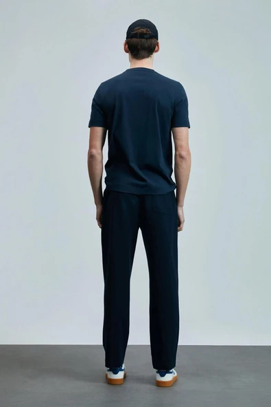 Lufian Minimalist Yuvarlak Yaka Kısa Kol Erkek T-Shirt - Günlük Stil - 8