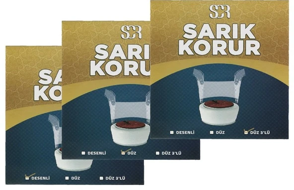 Sarık Koruyucu Düz ( 3 Adet ) - 2