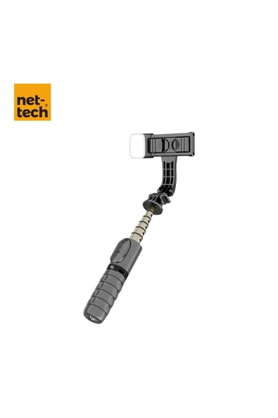 Nettech Nt-mt05 Taşınabilir Selfie Çubuk Işıklı Tripod - Siyah - 4