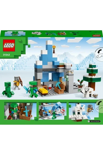 LEGO ® Minecraft® Donmuş Tepeler 21243 - 8 Yaş ve Üzeri Çocuklar için Oyuncak Yapım Seti (304 Parça) - 4