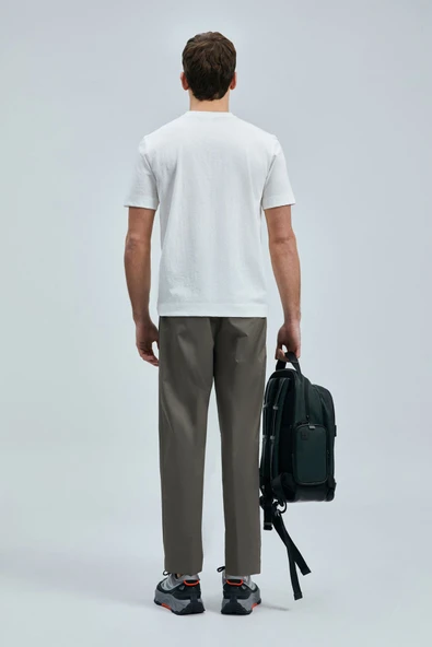 Lufian Minimalist Yuvarlak Yaka Kısa Kol Erkek T-Shirt - Günlük Stil - 12