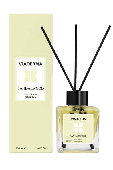 Viaderma Kare Şişe Sandal Ağacı Bambu Çubuklu Oda Kokusu 100 ml - 2