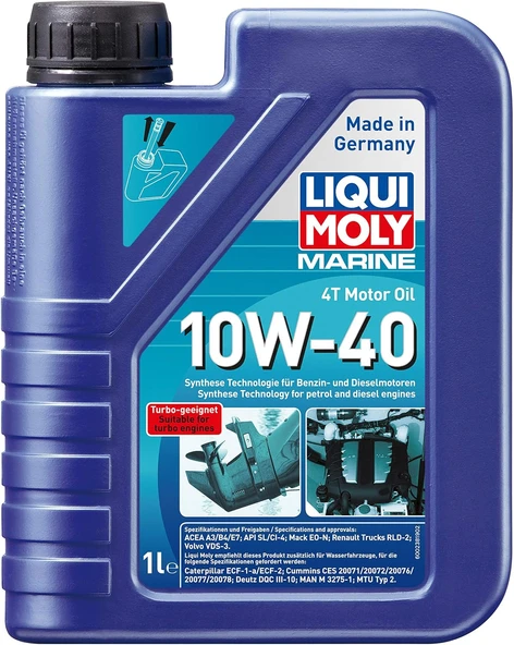 Liqui Moly Marine 4T Motor Yağı 10W-40 1 Litre Otomotiv Bakım Ürünü