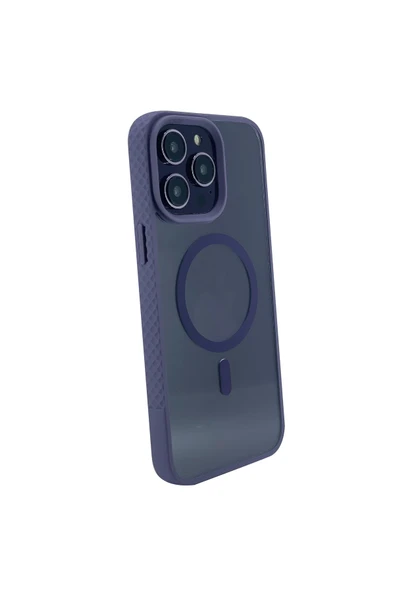 Nettech İphone 14 Pro Uyumlu Şovalye Magsafe Seri Arka Koruma Kılıf - Mor - 2