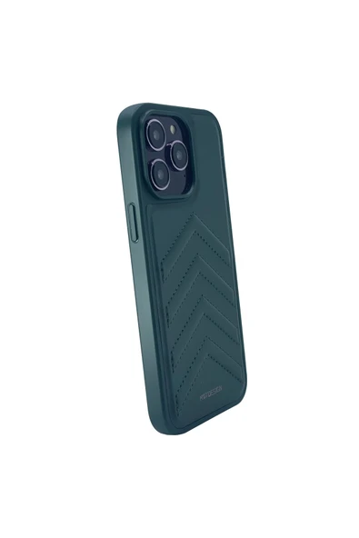 Nettech İphone 13 Pro Uyumlu Lynko Co Deri Seri Arka Koruma Kılıf - Yeşil - 2