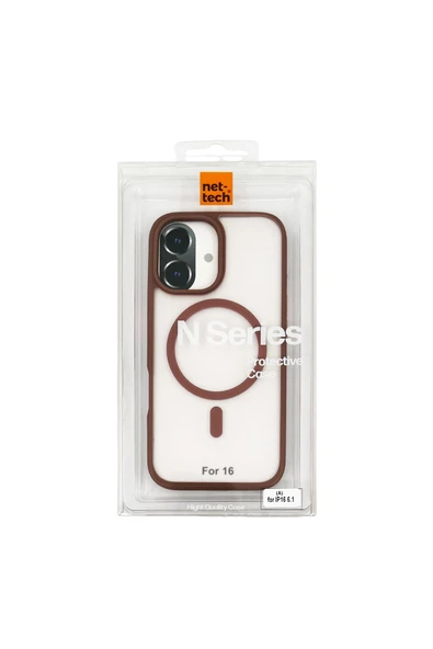Nettech İphone 16 Uyumlu Nt-n057 Lüx Magsafe Arka Koruma Kılıf - Gold - 3