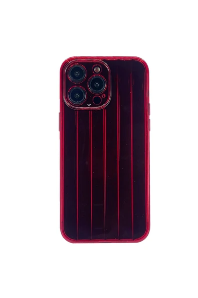 Nettech İphone 13 Pro Max Uyumlu Airbag Buzul Jmookit Seri Arka Koruma Kılıf - Kırmızı