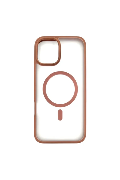 Nettech İphone 16 Uyumlu Nt-n057 Lüx Magsafe Arka Koruma Kılıf - Gold