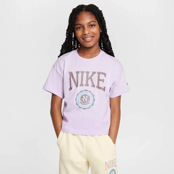 Nike HM6303 537 NSW TEE Graphic Kız Çocuk T-shirt