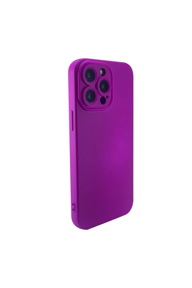 Nettech İphone 14 Pro Max Uyumlu Nano Silikon Arka Koruma Kılıf - Mor - 2