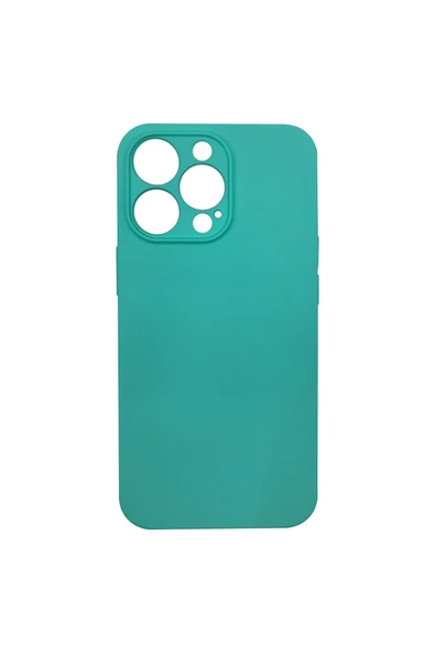 Nettech İphone 13 Pro Max Uyumlu Nano Silikon Arka Koruma Kılıf - Su Yeşili