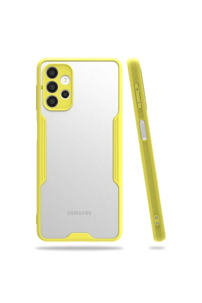 Nettech Samsung Galaxy A52 Uyumlu Platin Seri Arka Koruma Kılıf - Sarı - 1