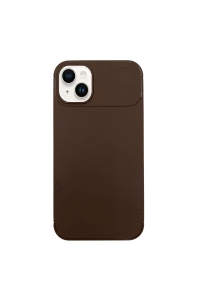 Nettech Apple iPhone 13 Uyumlu Focus Seri Arka Koruma Kılıf - Kahverengi - 1