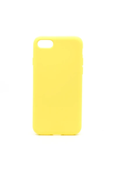 Nettech İphone 7 Uyumlu Nano Silikon Arka Koruma Kılıf - Sarı - 1