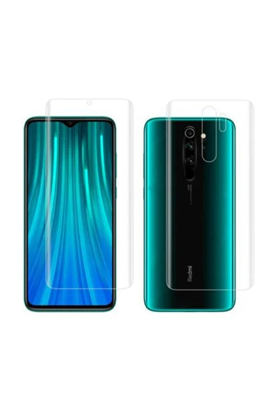 exquis Xiaomi Redmi Note 8 Pro Uyumlu Ön Ve Arka Koruma 360 Full Kaplama - Şeffaf
