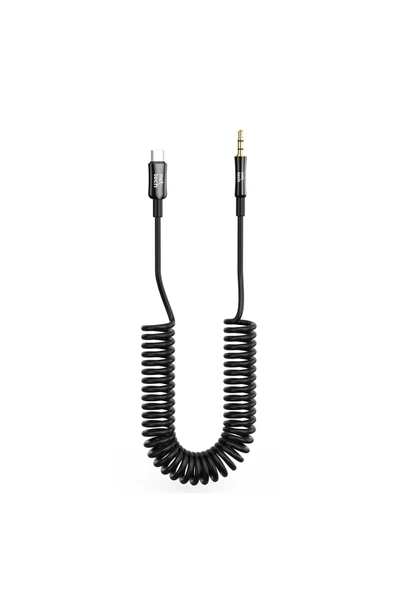 Nettech ANT-AC10 Plastik 100 Cm Jack To Lightning Aux Kablo - Siyah - 1