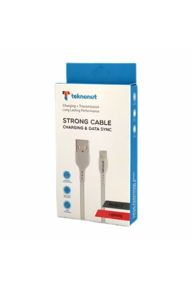 Teknonet Tn-dc17 Plastik 100 Cm Lightning Şarj Ve Data Kablosu - 2
