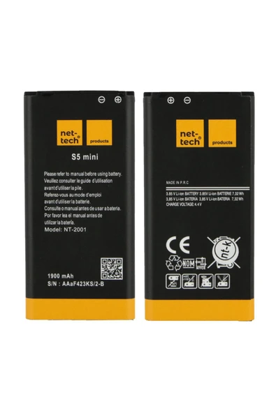 Nettech Teknonet Samsung Galaxy G800 S5 Mini Uyumlu 1900 MAh Batarya