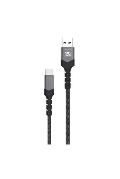 Nettech Nt-dc16 Ip Örgü 120 Cm Type-c Şarj Ve Data Kablosu - 1