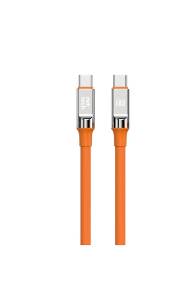 Nettech Nt-dc29 60w Plastik 100 Cm Type-c To Type-c Şarj Ve Data Kablosu - Turuncu - 1