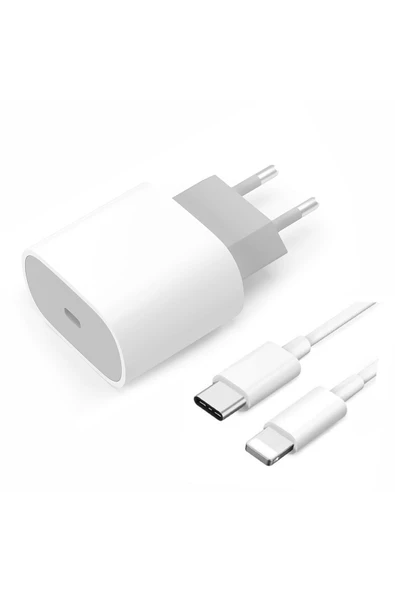 Teknonet TN-HCH11 20W PD 3000 mAh Lightning Kablo + Şarj Aleti (Kablo Dahil) - Beyaz - 1