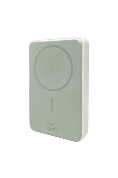 Nettech Nt-pw38 15w 10000 Mah Magsafe Taşınabilir Kablosuz Hızlı Şarj Aleti Powerbank - Beyaz