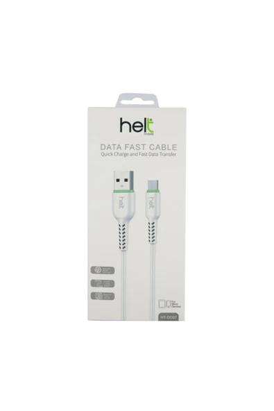 Helt Uyumlu Ht-dc07 Plastik 120 Cm Micro Data Kablo (beyaz) - 2