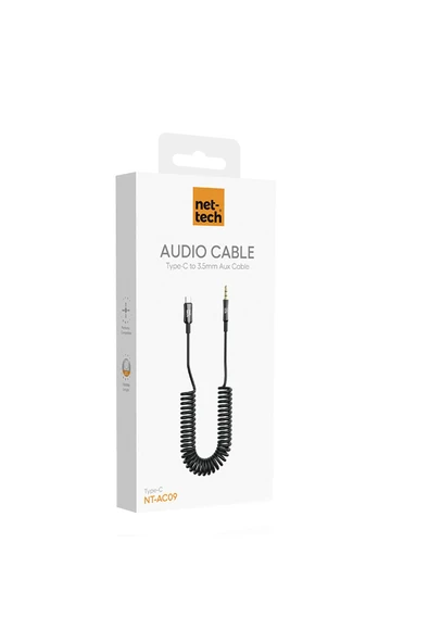 Nettech ANT-AC10 Plastik 100 Cm Jack To Lightning Aux Kablo - Siyah - 2