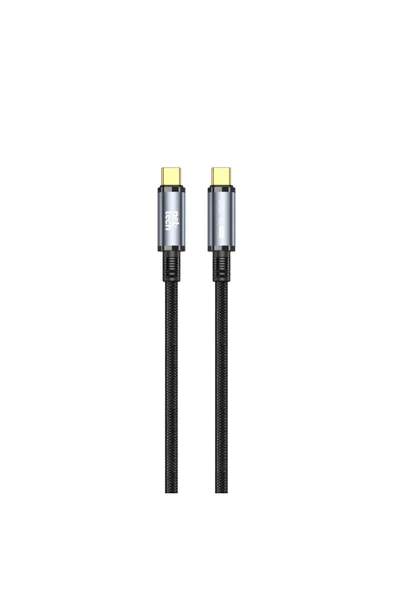 Nettech NT-DC49 USB3.2 20Gbps Plastik 100 Cm Type-C To Type-C Şarj ve Data Kablosu (Siyah)